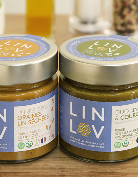 Des Oméga 3 et nutriments essentiels dans une petite cuillère de LIN LOV, purée crue 100% lin doré 100% bio, 100% Vegan et 100% français !