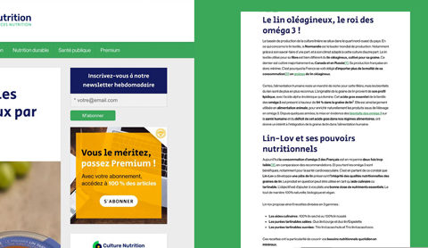 LIN LOV le premier lin tartinable est dans Culture Nutrition