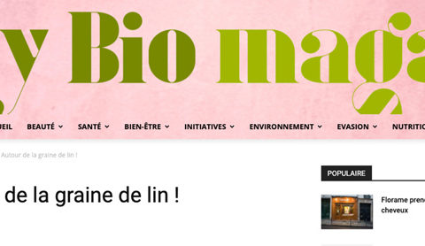 Happy bio magazine parle de LIN LOV, Autour de la graine de lin