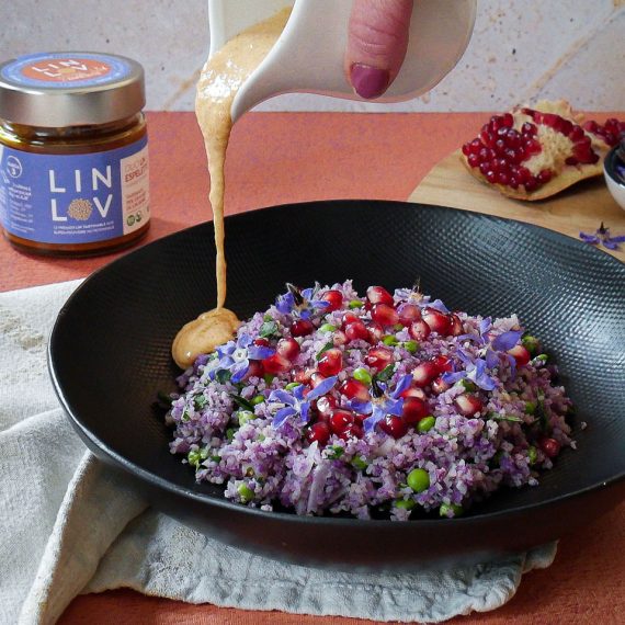 Tabouleh avec des graines de lin, c'est original et c'est délicieux !