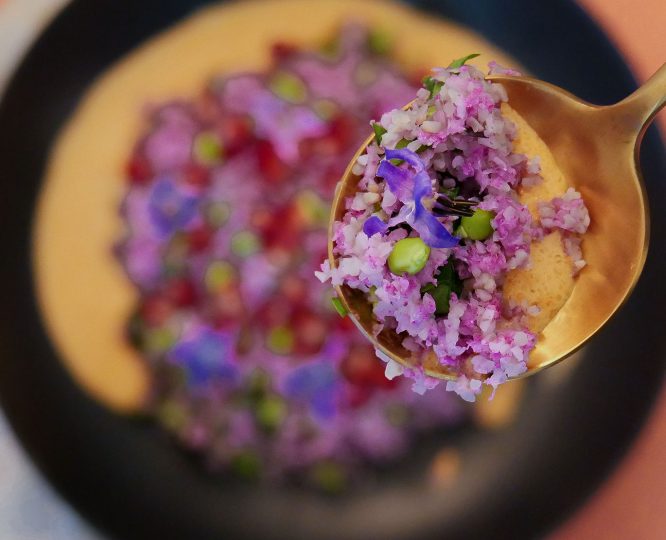 Tabouleh qui mélange grenade et graines de lin, c'est inédit !