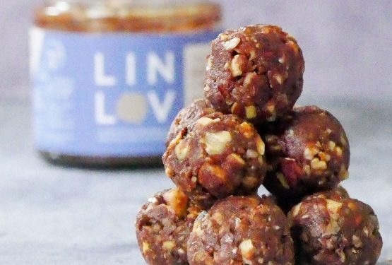 Energy balls avec LIN LOV Cacao et Nuts, riche en Oméga 3 et nutriments essentiels